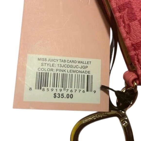 Juicy Couture Miss Juicy Tab Card Wallet – Pink Lemonade (NWT) - Picture 7 of 7